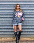 Moto Long Sleeve Tee - Charcoal - Only Lovers Left