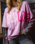 Love Sick Layered Tee - Wisteria