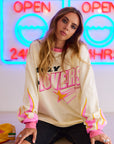 Moto Long Sleeve Tee - Cream - Only Lovers Left