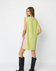 Wave Racer Tank Dress ~ Chartreuse - Only Lovers Left