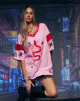 (WS) Serpent Tee ~ Pink - Only Lovers Left