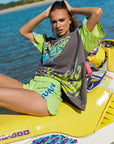 (WS) Wave Racer Shorts ~ Chartreuse - Only Lovers Left