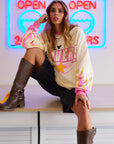 Moto Long Sleeve Tee - Cream - Only Lovers Left