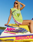 (WS) Wave Racer Tank Dress ~ Chartreuse - Only Lovers Left