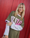Love Sick Layered Tee - Khaki