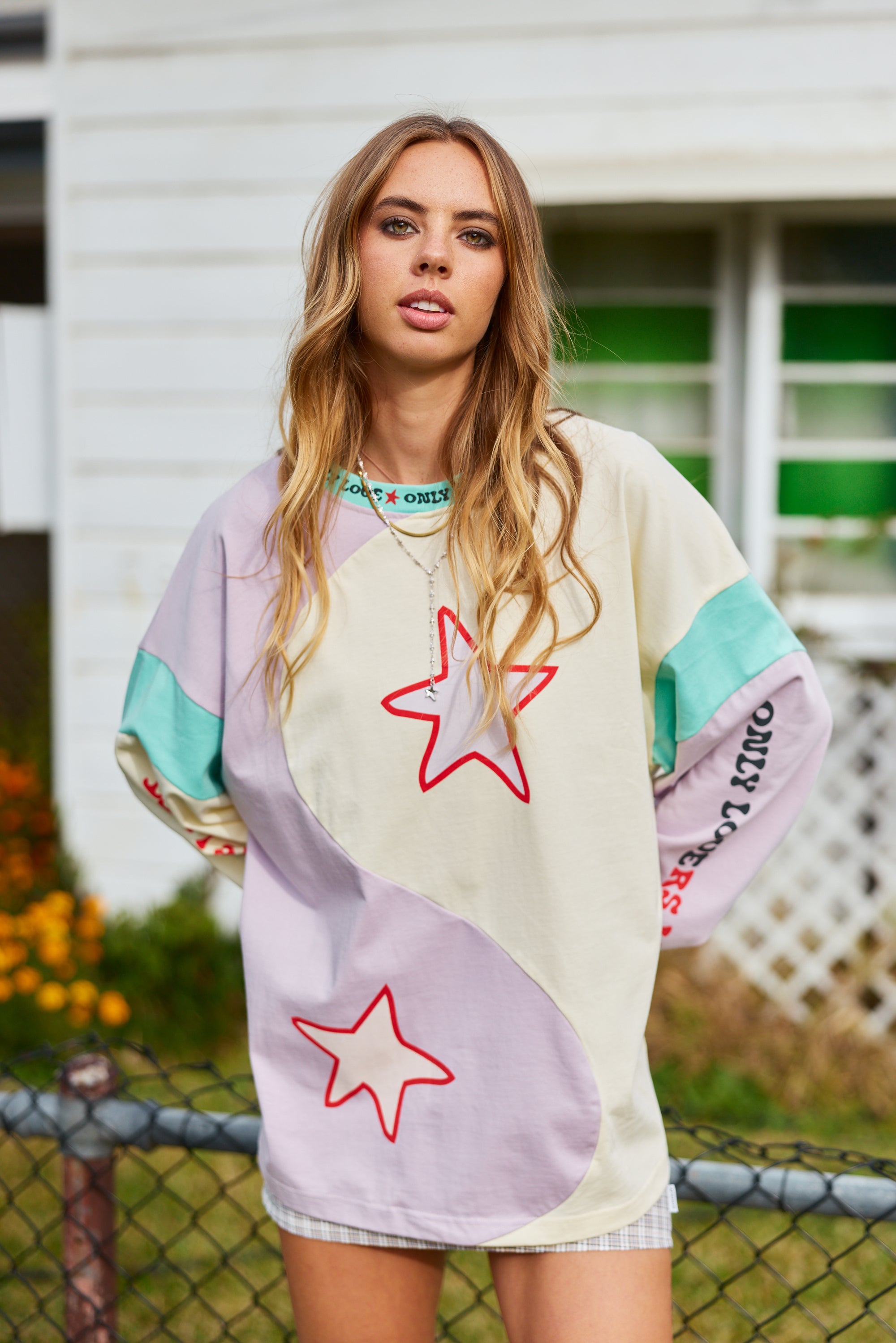 Yin Yang Long Sleeve Tee ~ Lilac Aqua - Only Lovers Left