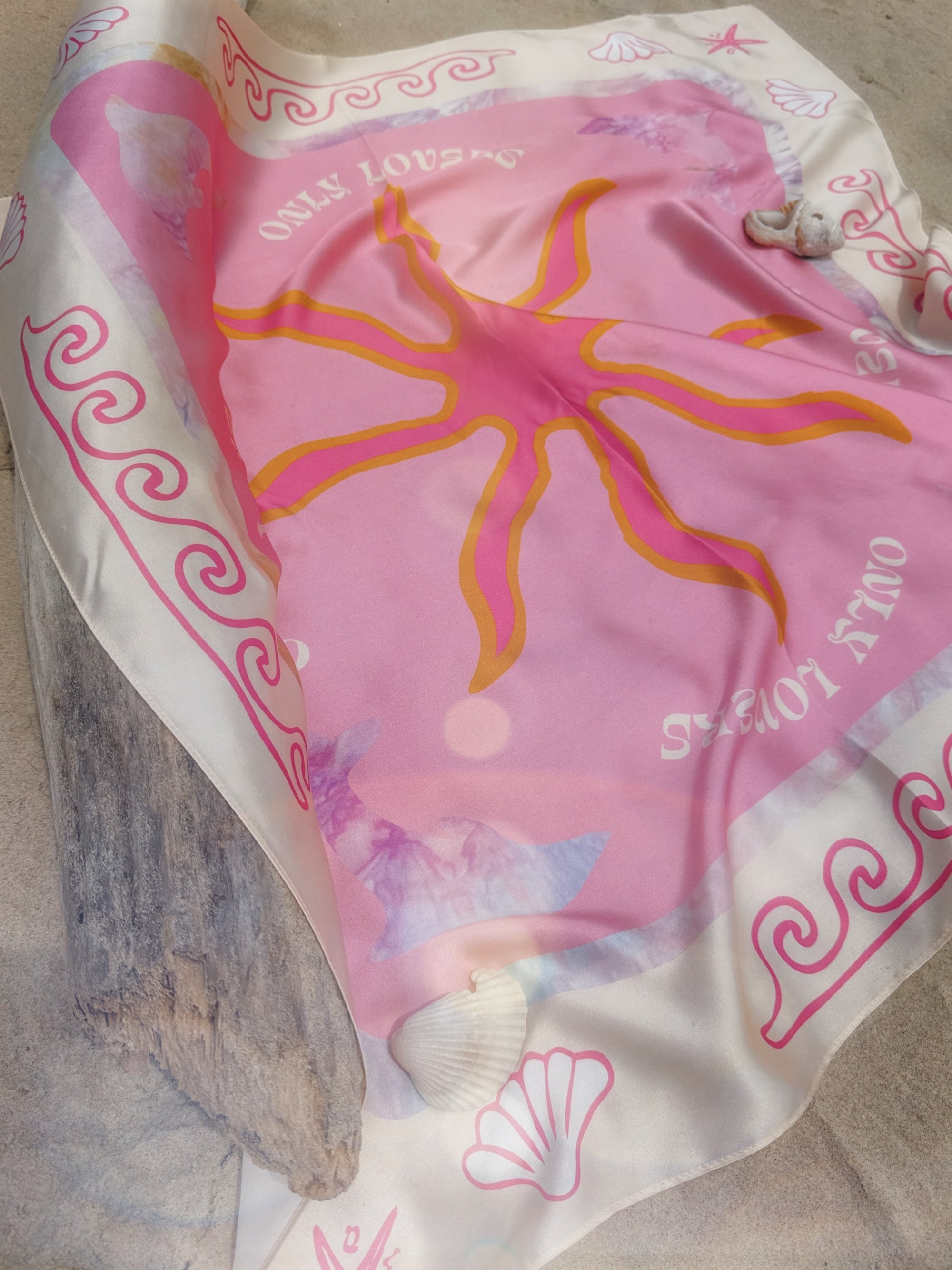 (WS) Silk Scarf ~ Conch - Only Lovers Left