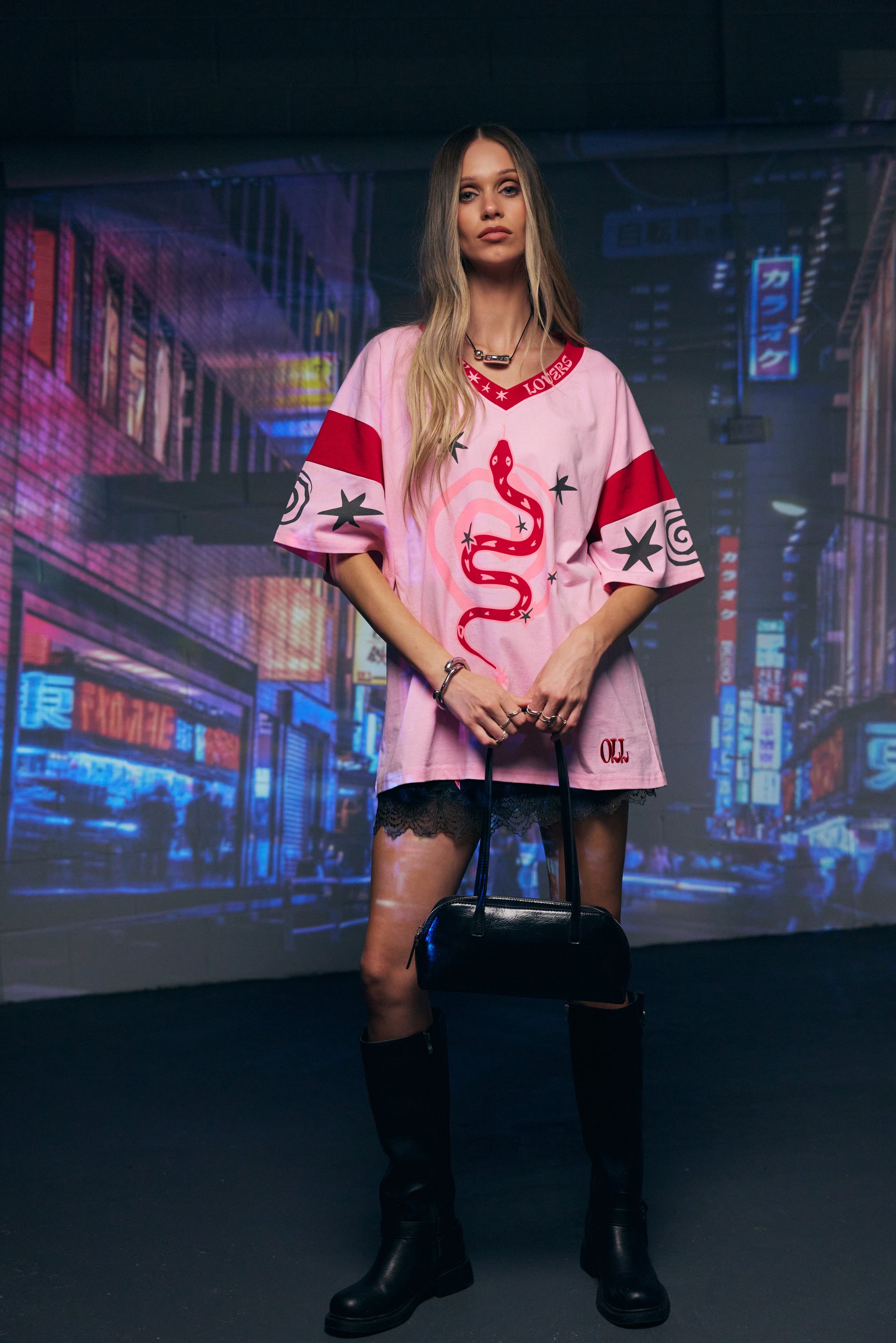 (WS) Serpent Tee ~ Pink - Only Lovers Left