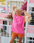 Sea Shell Motel Oversized Tee ~ Flamingo - Only Lovers Left