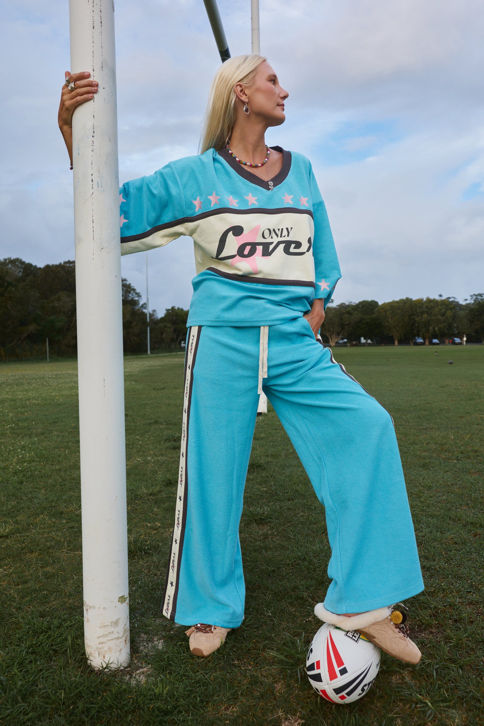 Surf League Lounge Pants - Sky Blue - Only Lovers Left