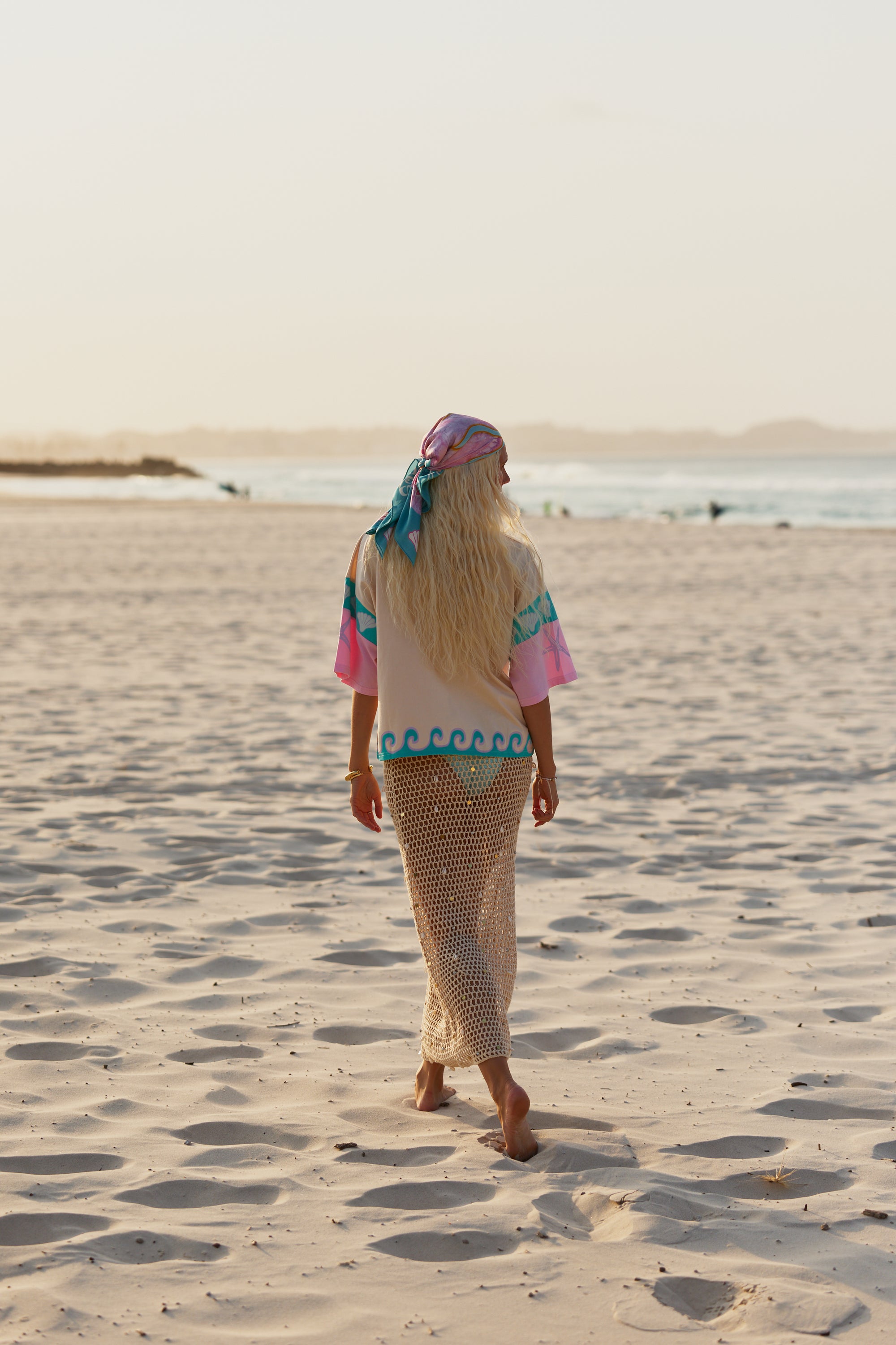 Silk Scarf ~ Aqua Mirage - Only Lovers Left