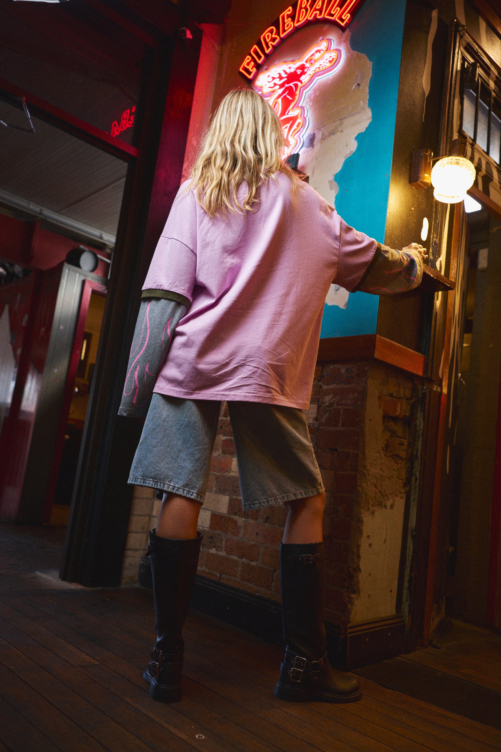 Love Sick Layered Tee - Wisteria
