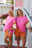 Sea Shell Motel Oversized Tee ~ Flamingo