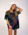 Tee Dress ~ Black + Rainbow - Only Lovers Left