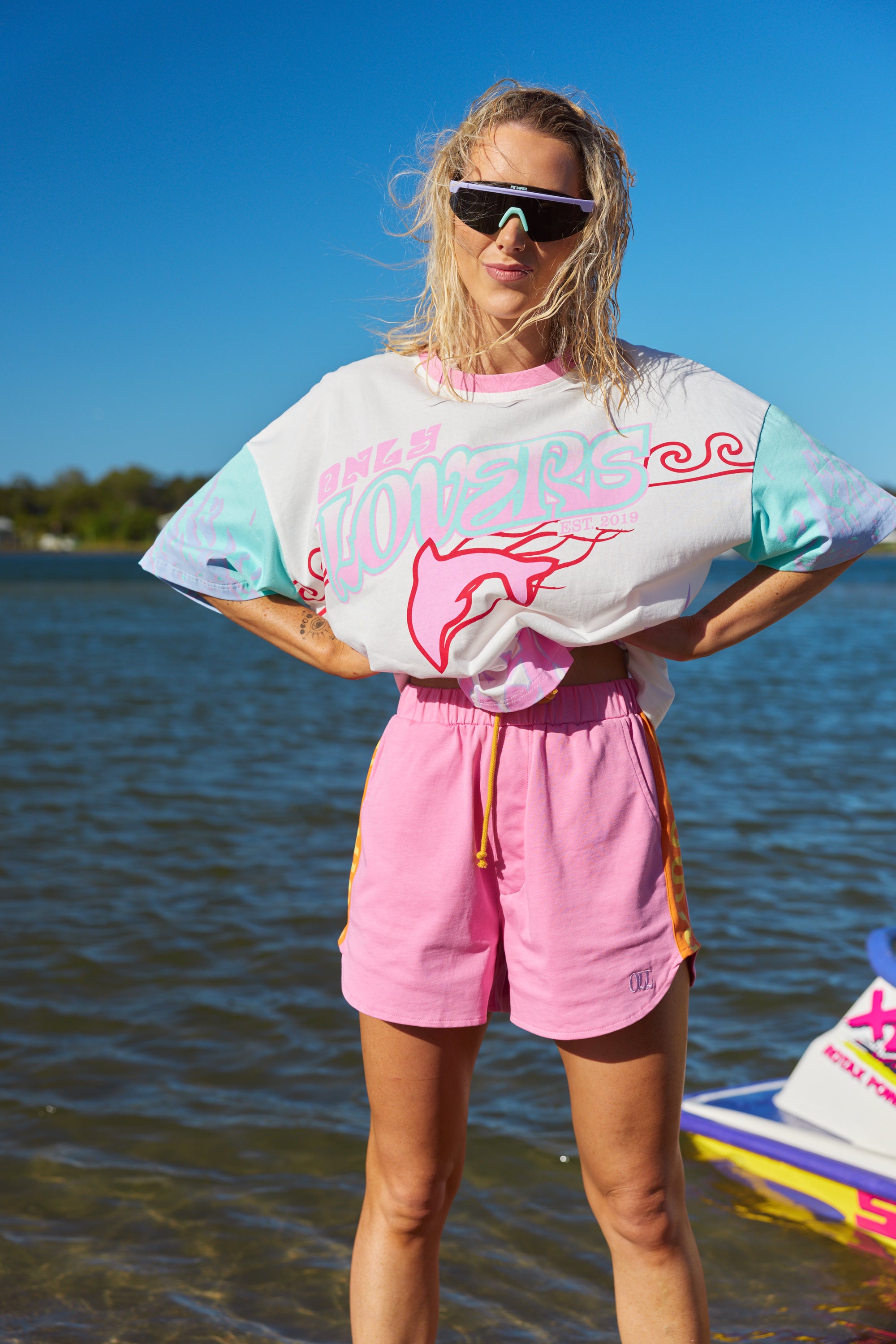 (WS) Wave Racer Shorts ~ Pink - Only Lovers Left