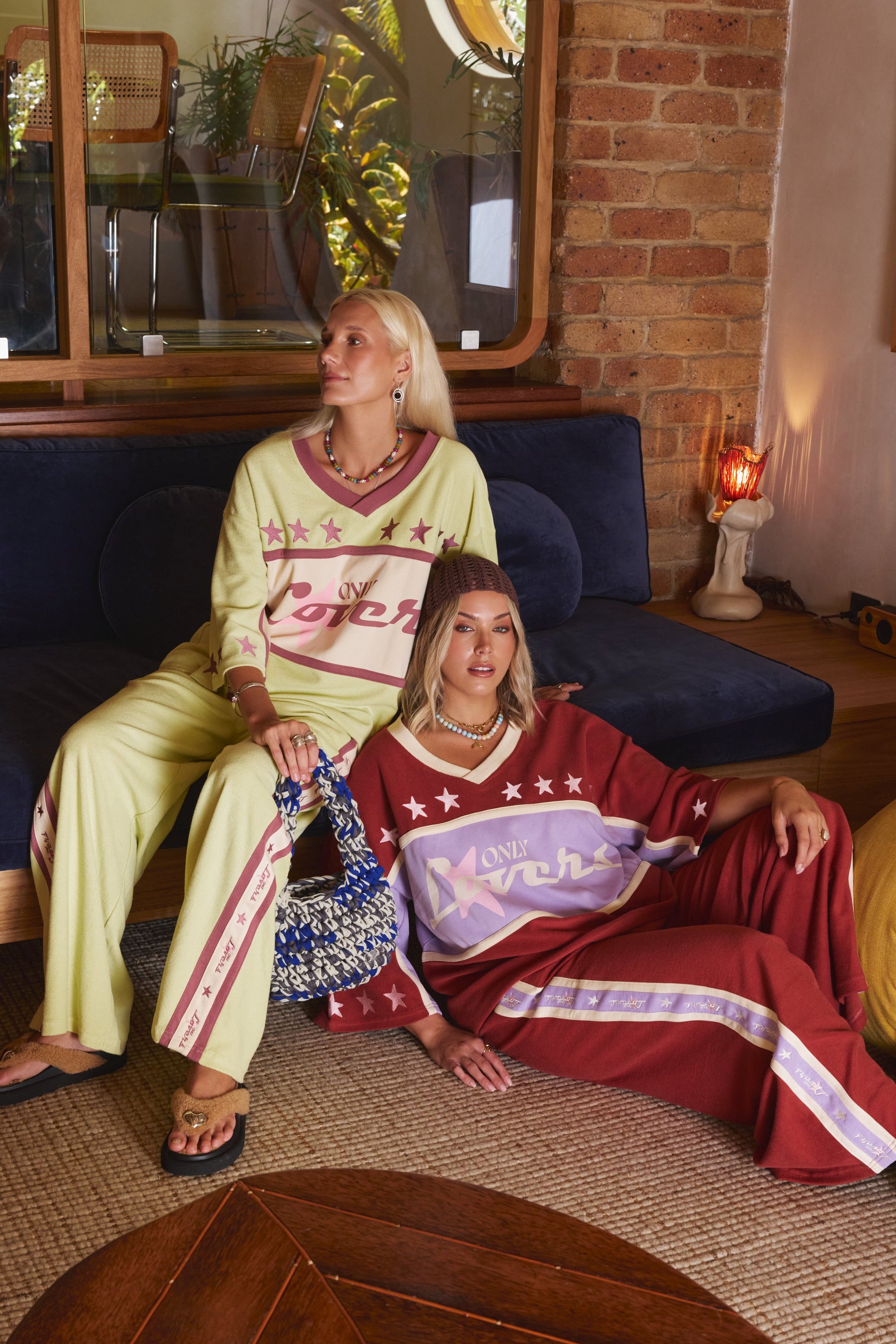 Surf League Lounge Pants - Burgundy - Only Lovers Left