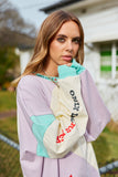 Yin Yang Long Sleeve Tee ~ Lilac Aqua