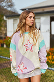 Yin Yang Long Sleeve Tee ~ Lilac Aqua