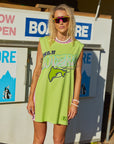 (WS) Wave Racer Tank Dress ~ Chartreuse - Only Lovers Left