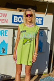(WS) Wave Racer Tank Dress ~ Chartreuse - Only Lovers Left