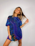Tee Dress ~ Sapphire Rainbow