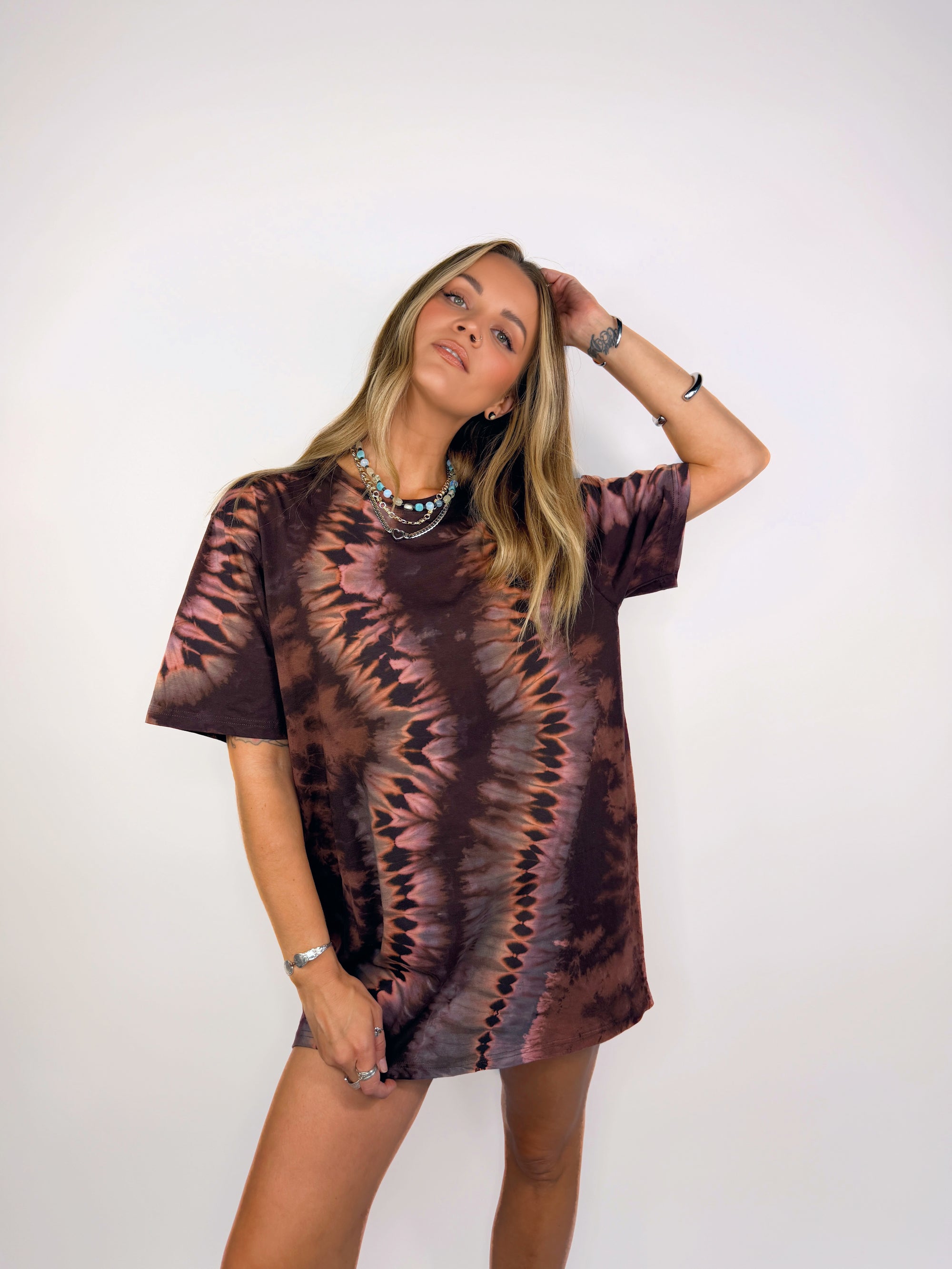 Tee Dress ~ Peach Lava - Only Lovers Left