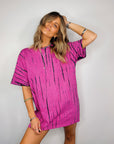 Tee Dress ~ Pink + Black - Only Lovers Left
