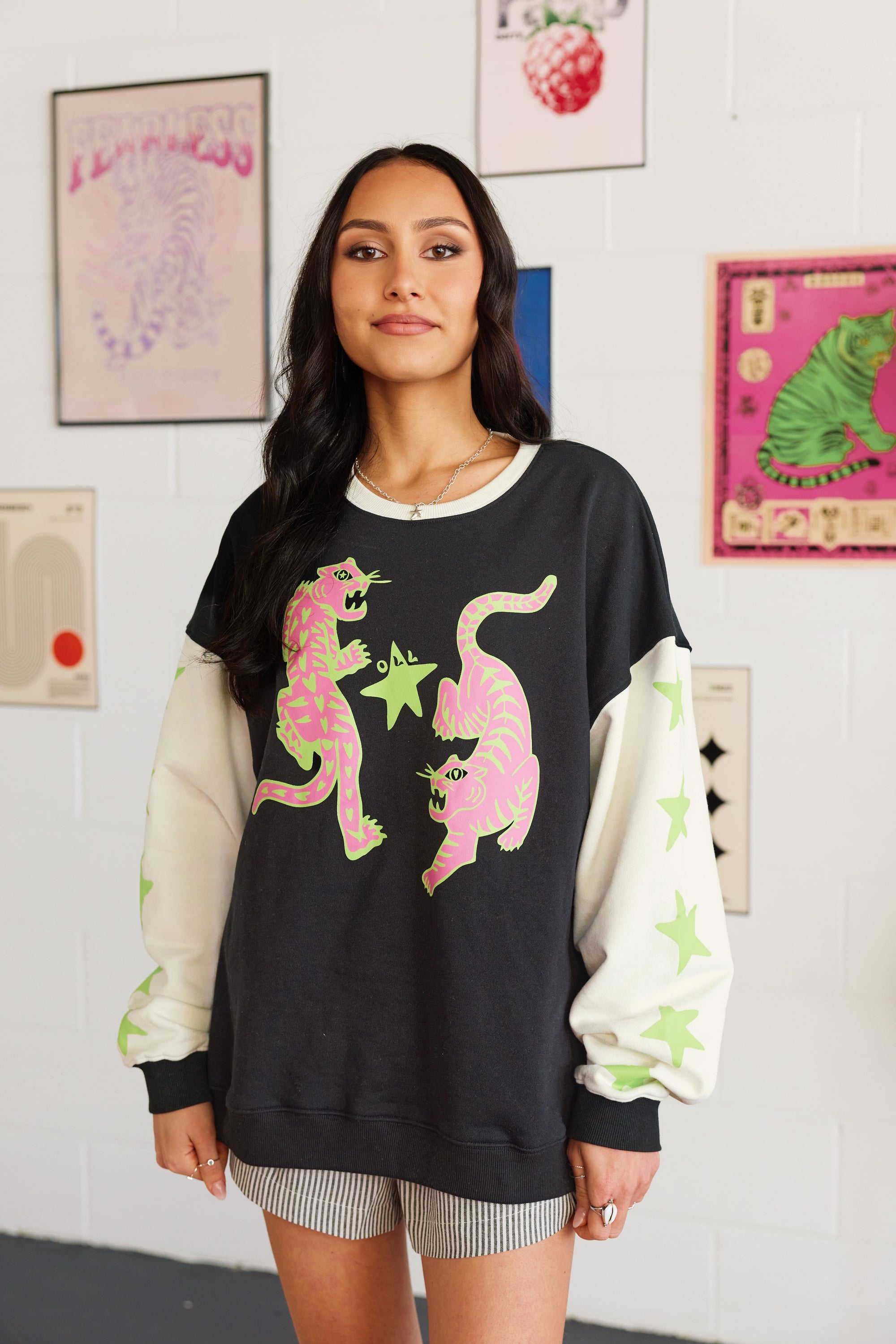 Tiger Jumper - Charcoal - Only Lovers Left