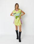 Wave Racer Tank Dress ~ Chartreuse - Only Lovers Left