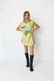 Wave Racer Tank Dress ~ Chartreuse - Only Lovers Left