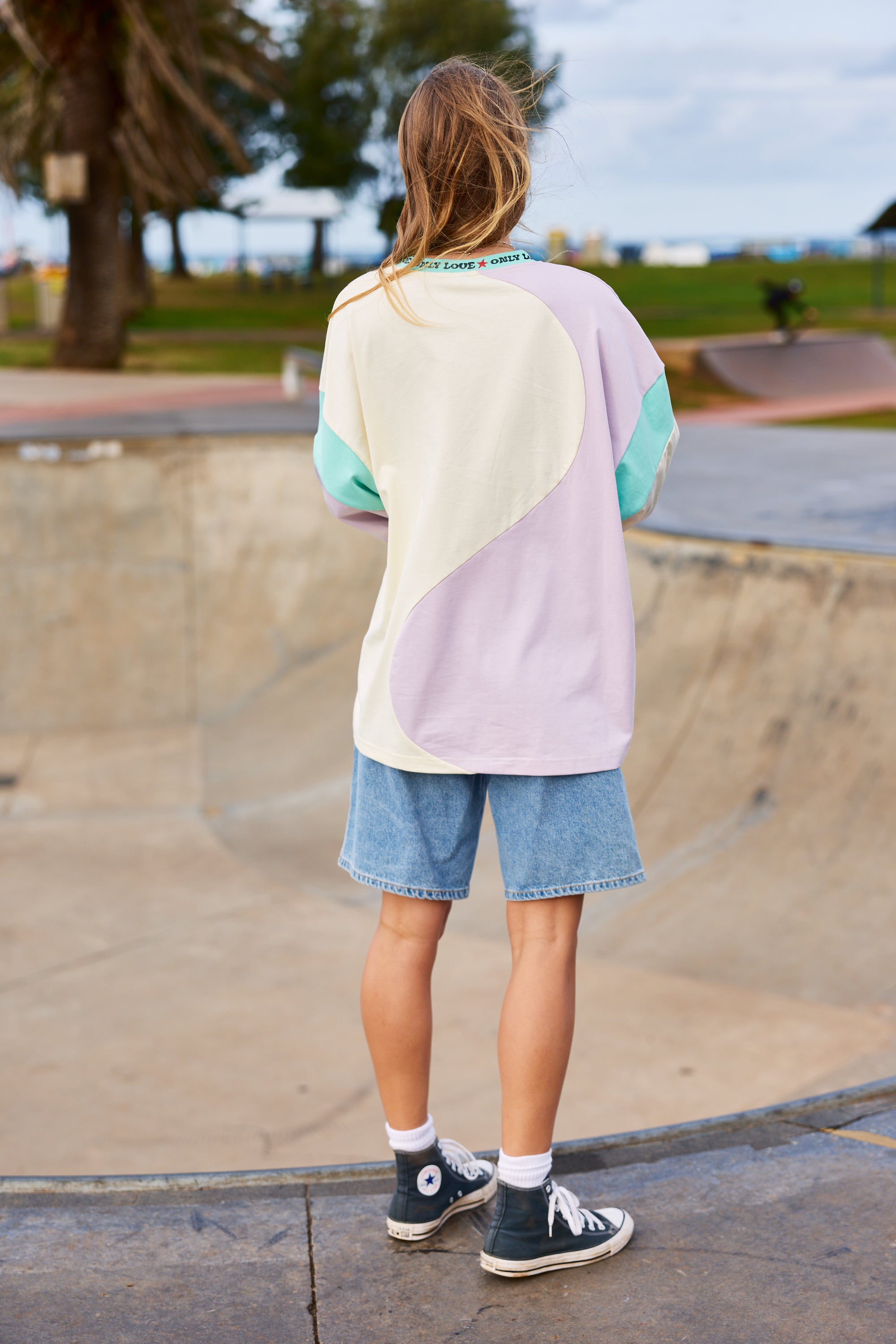 Yin Yang Long Sleeve Tee ~ Lilac Aqua - Only Lovers Left