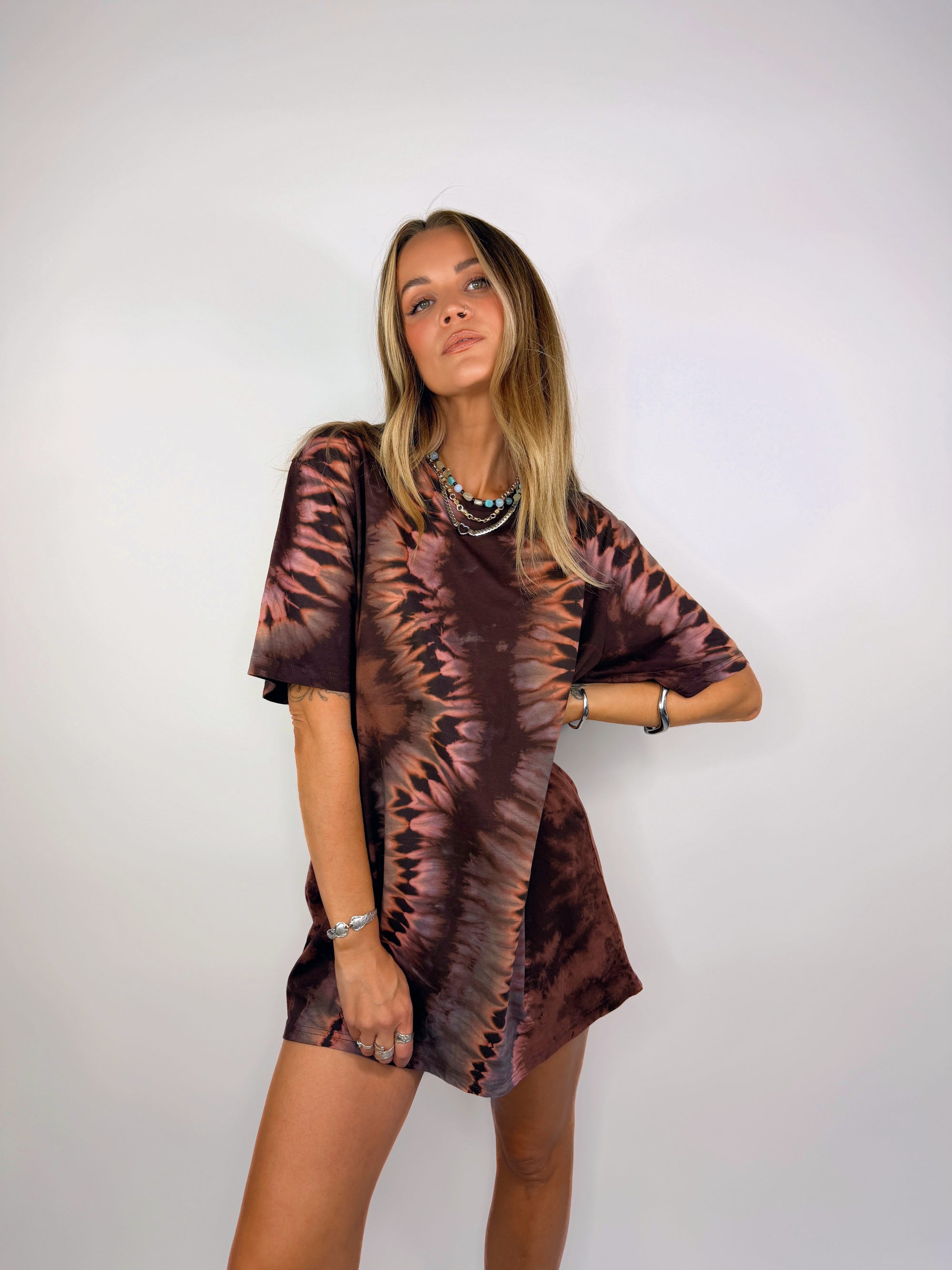 Tee Dress ~ Peach Lava - Only Lovers Left