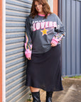 Moto Long Sleeve Tee - Charcoal - Only Lovers Left