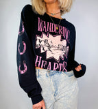 Wandering Hearts Long Sleeve Tee ~ Black