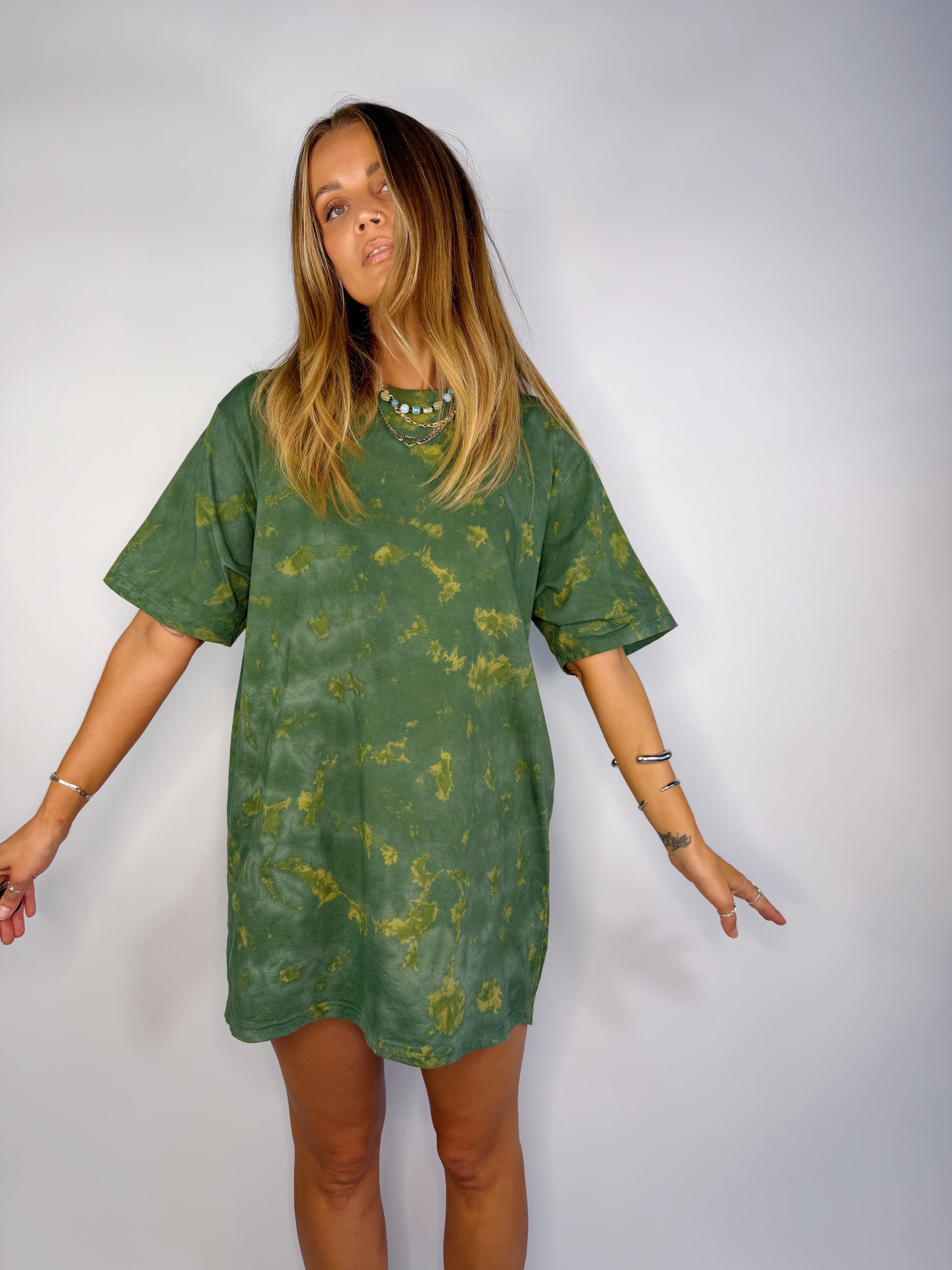 Tee Dress ~ Bottle Green - Only Lovers Left