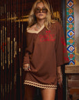 ‘The Roses’ Tee Dress - Sedona