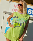(WS) Wave Racer Tank Dress ~ Chartreuse - Only Lovers Left