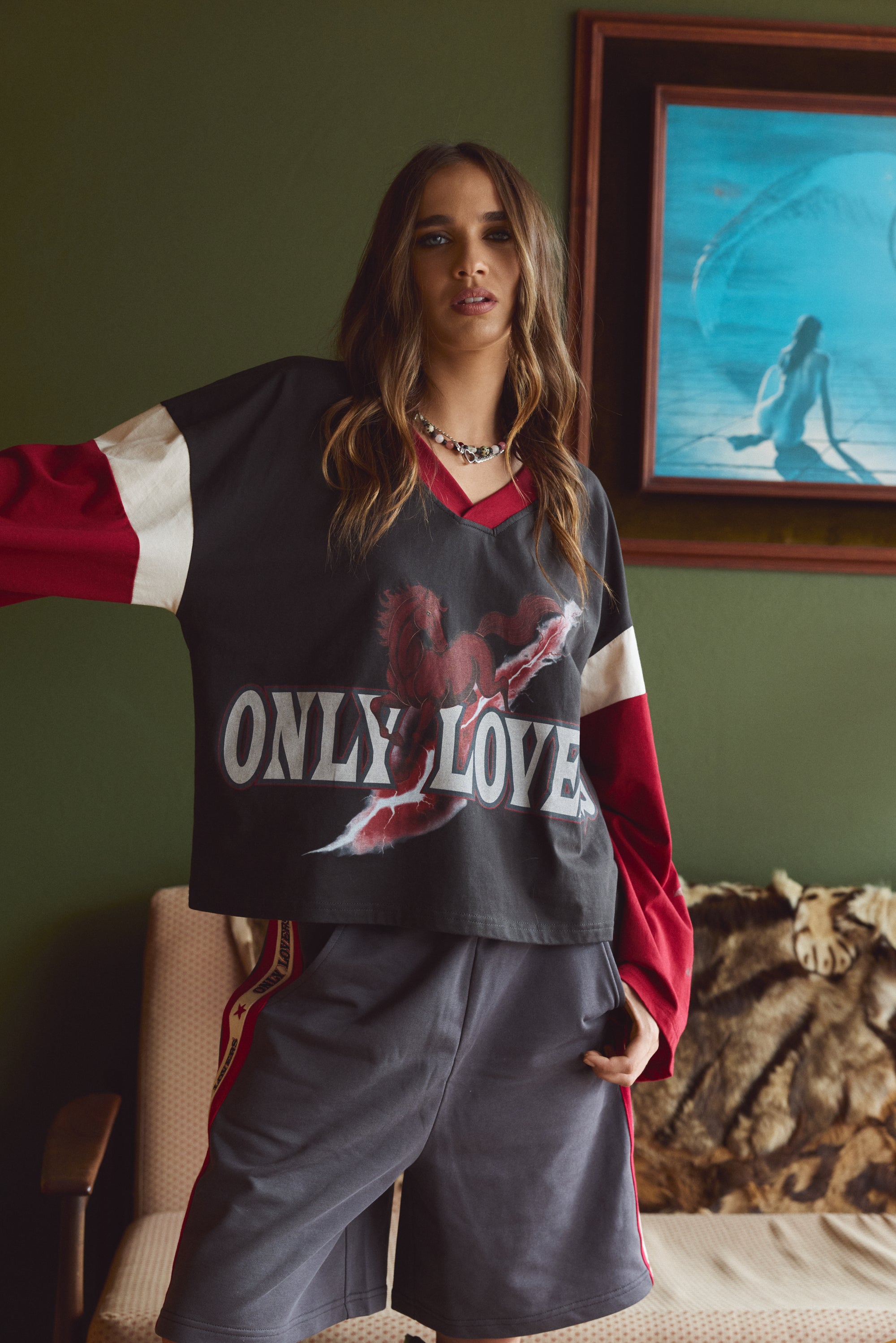 (WS) Mustang Boxy Long Sleeve Tee - Only Lovers Left
