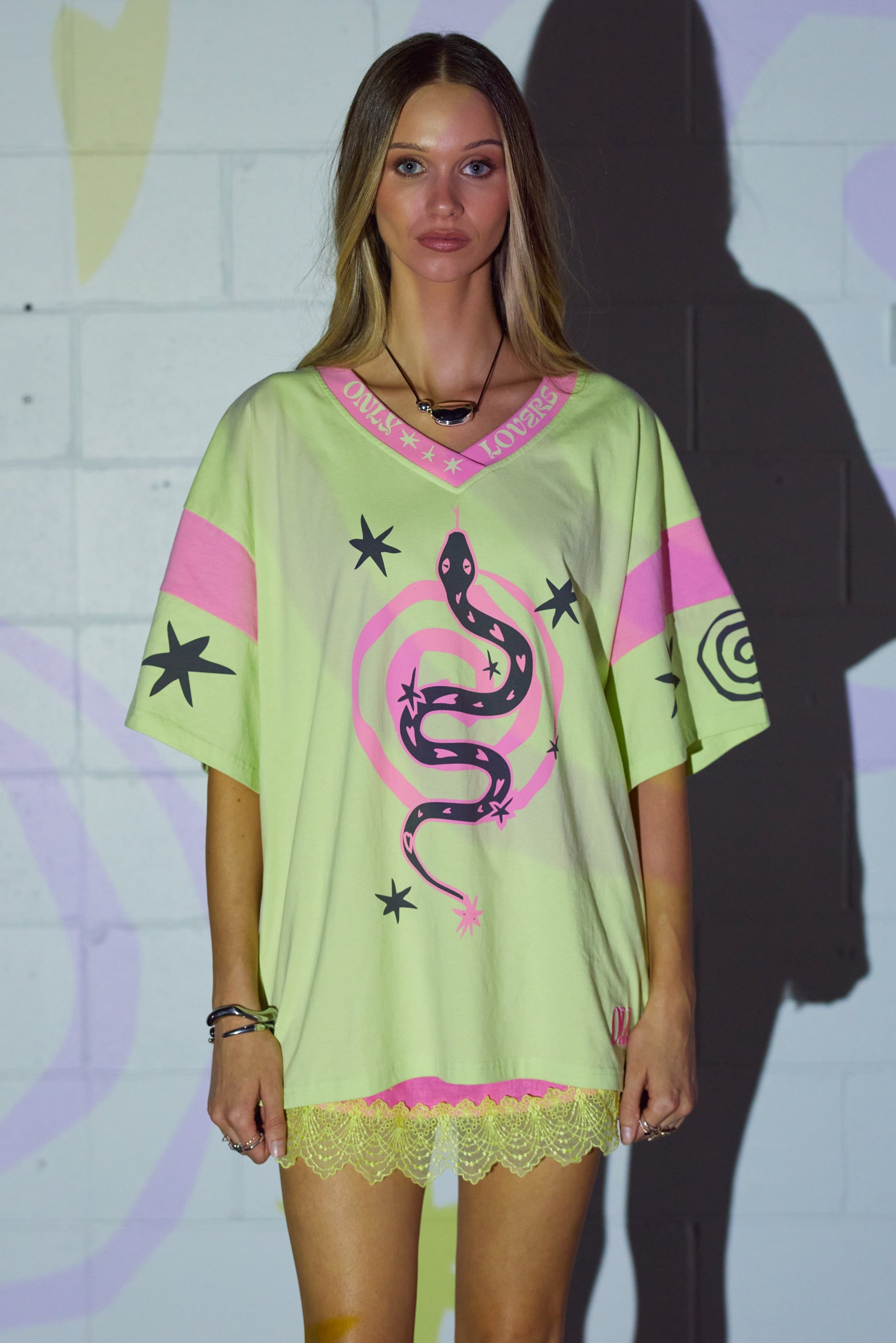 (WS) Serpent Tee ~ Lime - Only Lovers Left