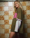 Love Sick Layered Tee - Khaki
