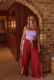 Surf League Lounge Pants - Burgundy
