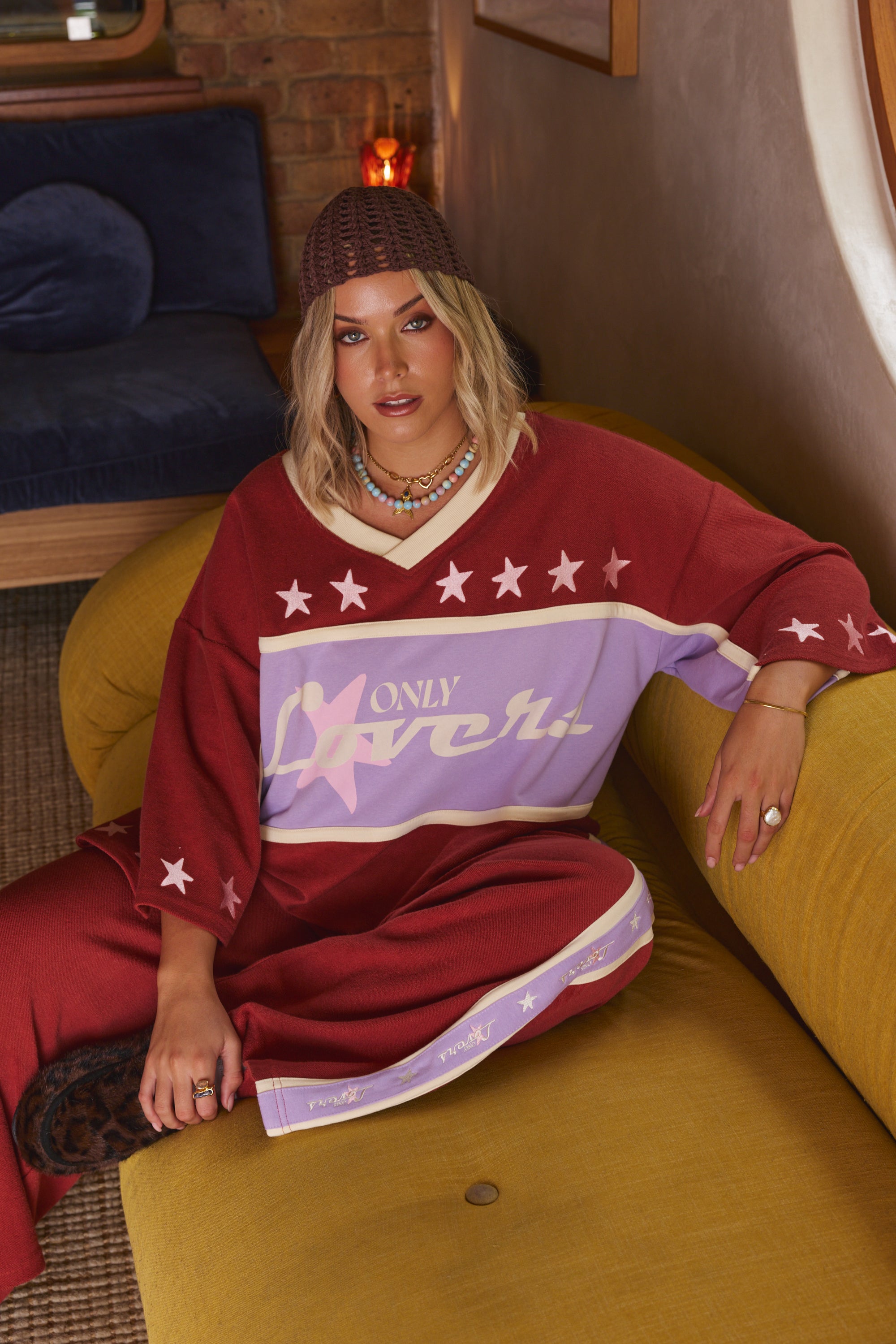 Surf League Jersey - Burgundy - Only Lovers Left