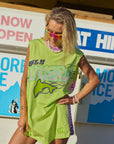 (WS) Wave Racer Tank Dress ~ Chartreuse - Only Lovers Left