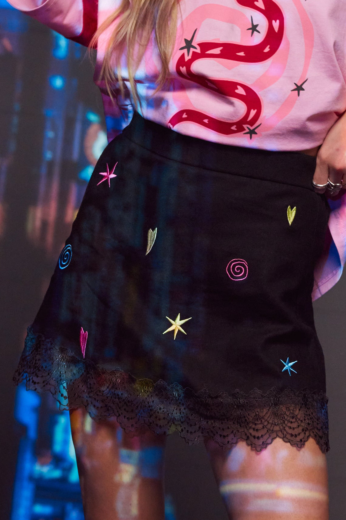 (WS) Lucky Mini Skirt ~ Midnight - Only Lovers Left