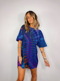 Tee Dress ~ Sapphire Rainbow