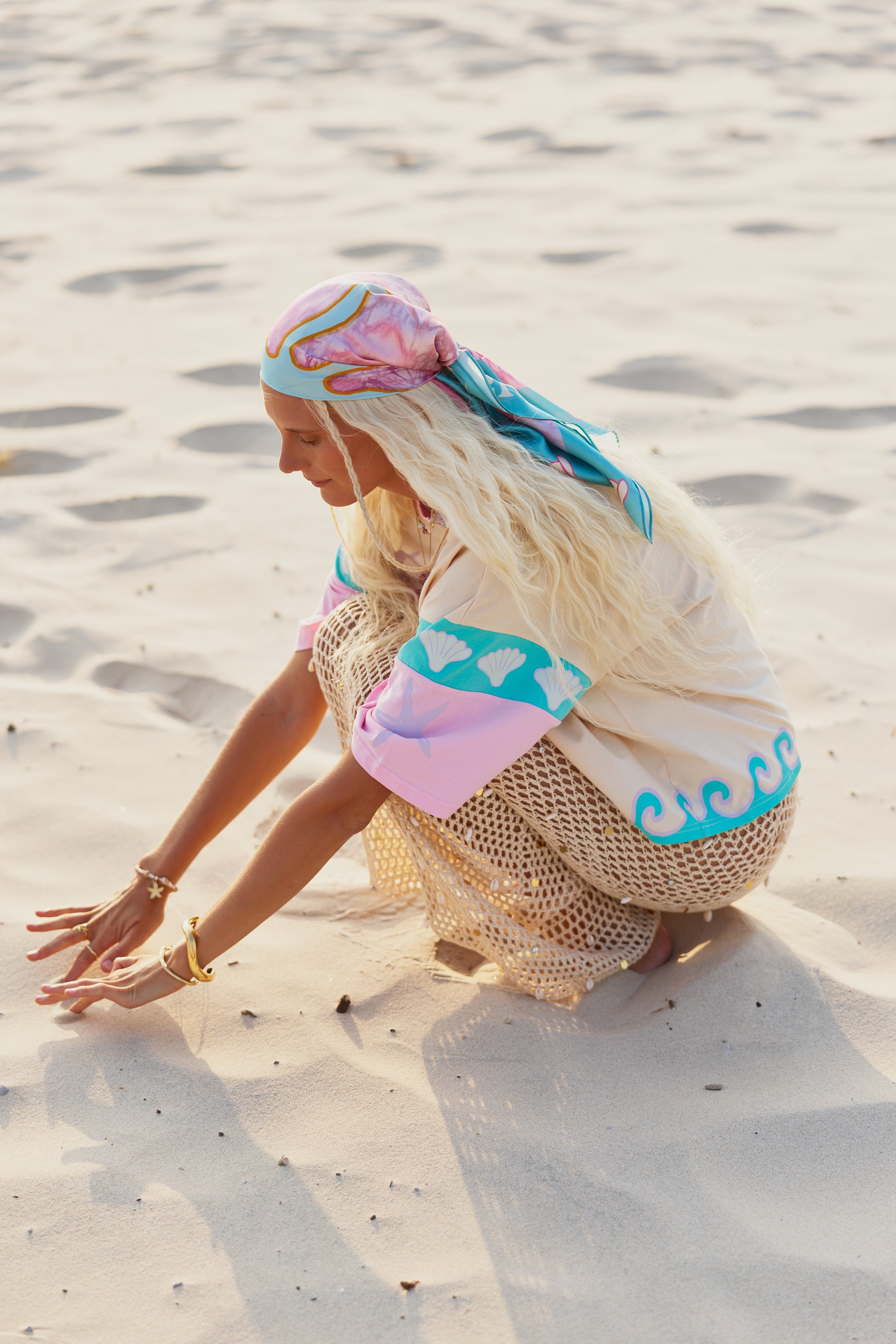Silk Scarf ~ Aqua Mirage – Only Lovers Left