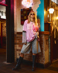 Love Sick Layered Tee - Wisteria