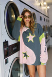 Yin Yang Long Sleeve Tee ~ Lime Charcoal