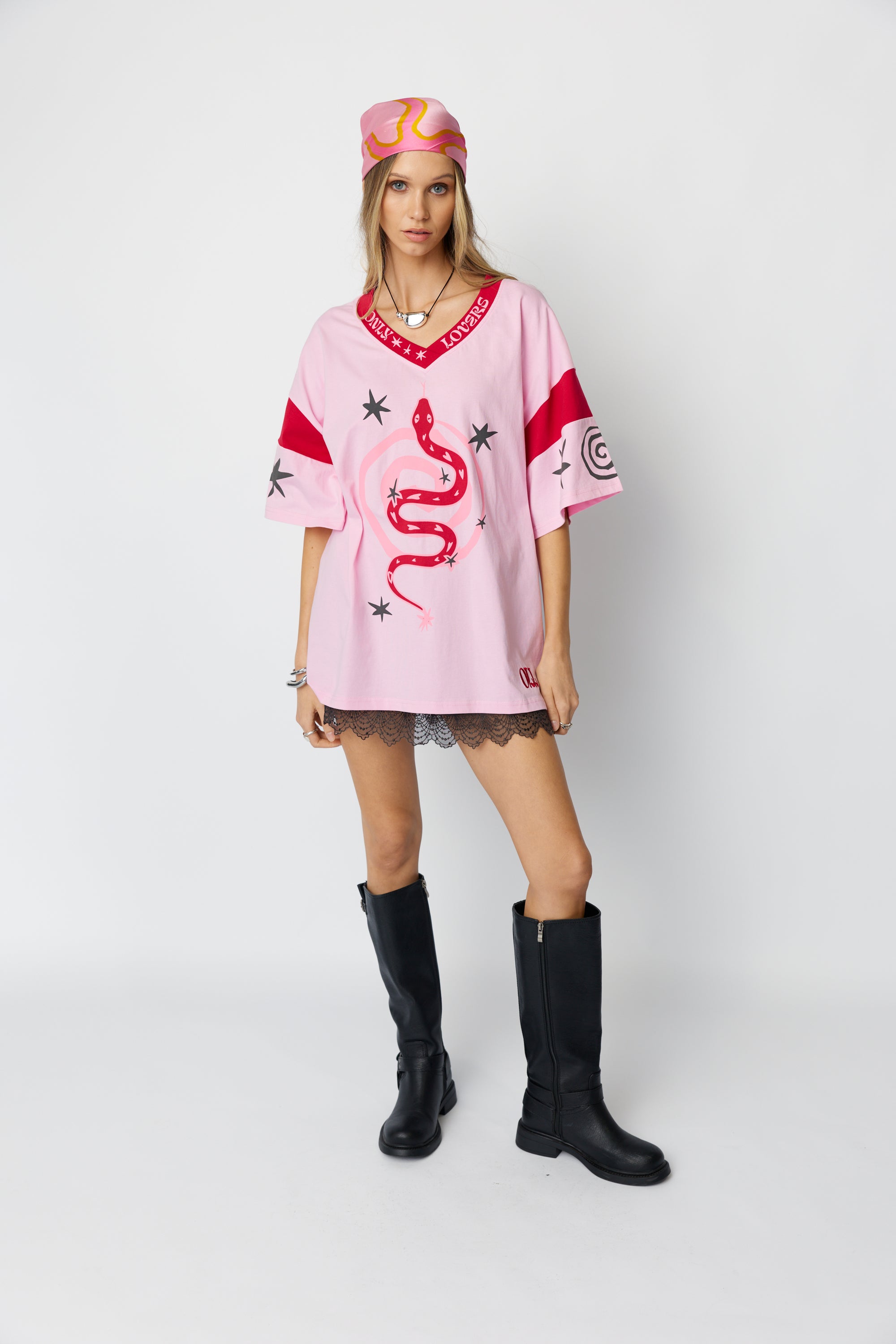 (WS) Serpent Tee ~ Pink - Only Lovers Left