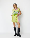 Wave Racer Tank Dress ~ Chartreuse - Only Lovers Left